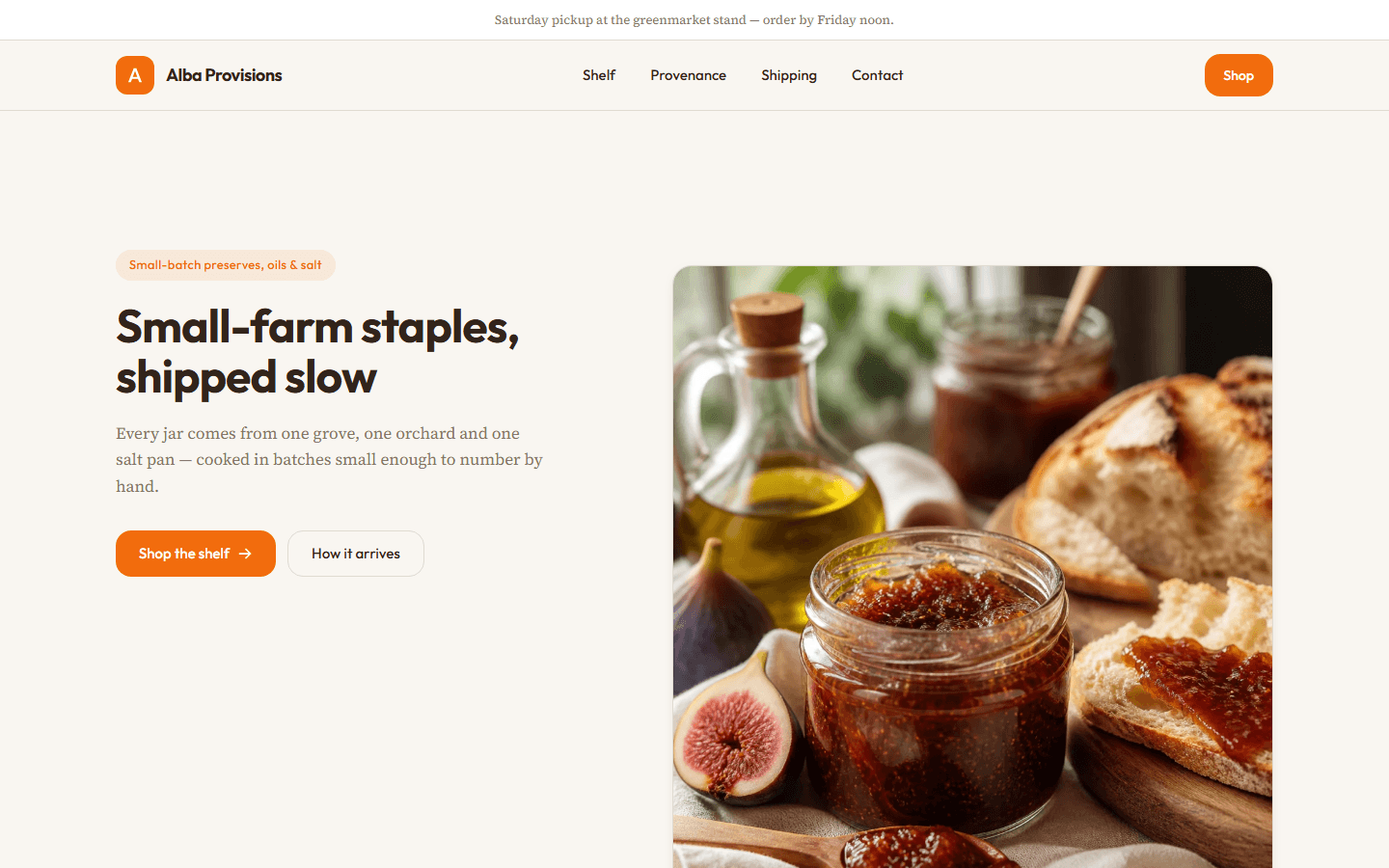 Pantry storefront template preview